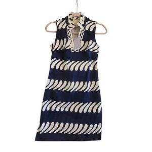 Sail to Sable NWT xxs navy and white sheath dress